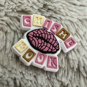 Chisme Book with Pink Lips Conchas CROCS Jibbitz Shoe Charm 5/$20